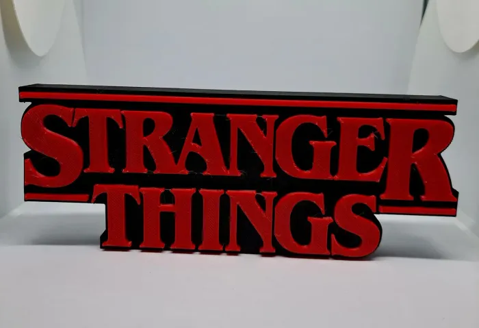 Placa Stranger Things 3D impresso 