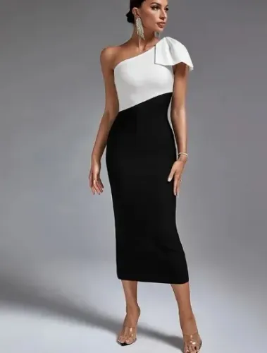 Vestido Marie branco e preto tam. P
