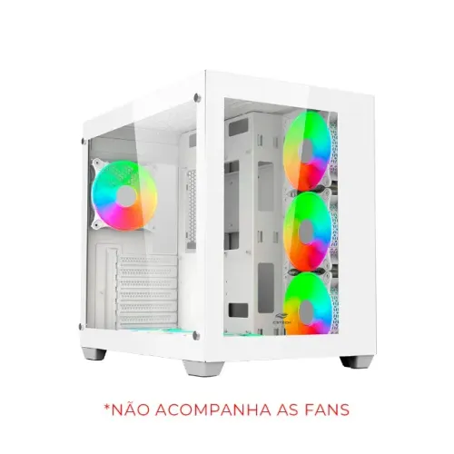 Gabinete Gamer C3Tech Aquarius MT-G910WH *Sem Fan Led* - ATX, Micro-ATX e Mini - WZetta