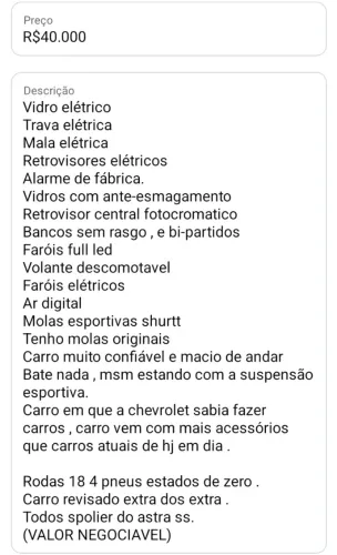 Chevrolet Astra Advantage 2.0 MPFI 8V Flexpower 5P 2010