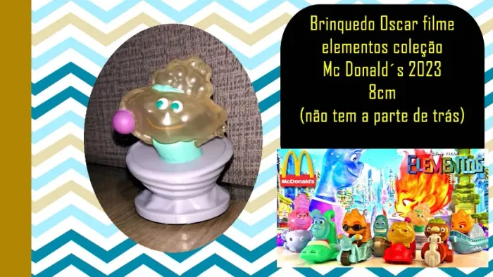 Brinquedo Oscar filme elementos coleção Mc Donald´s 2023