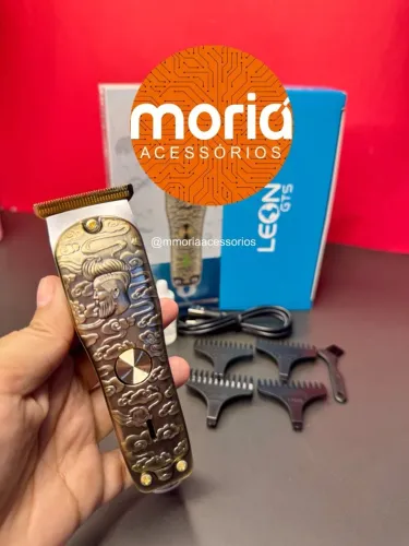 Máquina de Acabamento Profissional Sem Fio Recarregável Portátil USB Leon-1735
