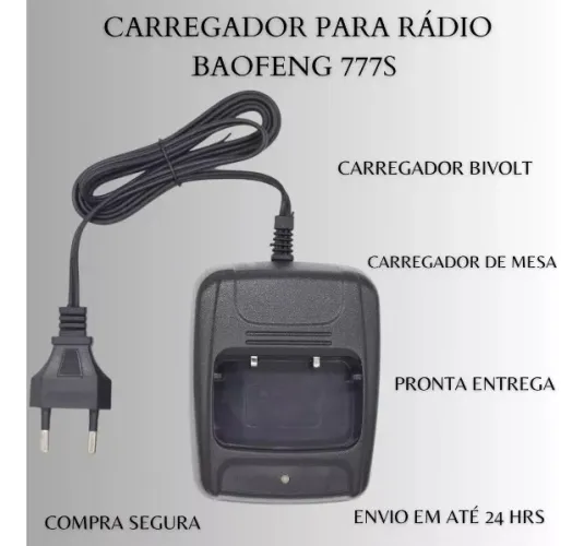 Carregador WALKIE TALK Baofeng Para Bf 777s Bf 666s Bf 888s