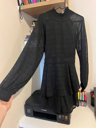 Macaquinho Preto Manga Longa