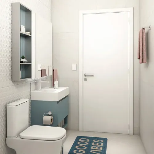 Folha de Porta Madeira de Giro ou Correr Branca 210x70