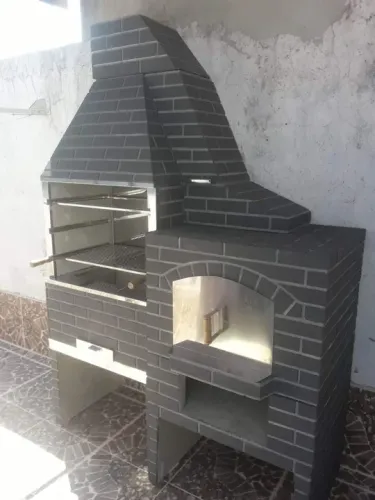 Churrasqueira e forno de pizza modelo Napoli