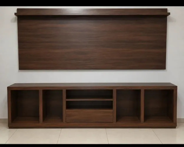Painel e Rack madeira Maciça