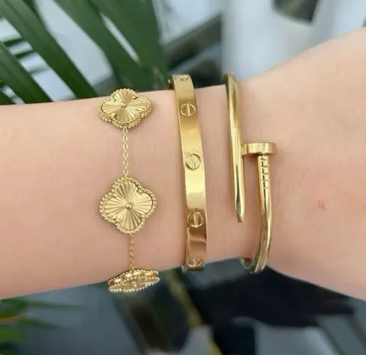 Kit 3 braceletes Aço Inox