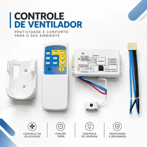 CONTROLE REMOTO VENTILADOR TETO SEM FIO