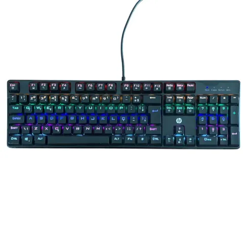 Teclado HP Gamer RGB USB GM200 Preto Português Brasil