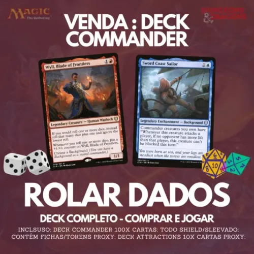 Deck Commander Magic: The Gathering - Tema Rolagem de Dados / Dungeons & Dragons