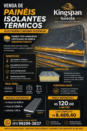 Vende-se painéis e telhas termo-acústica 