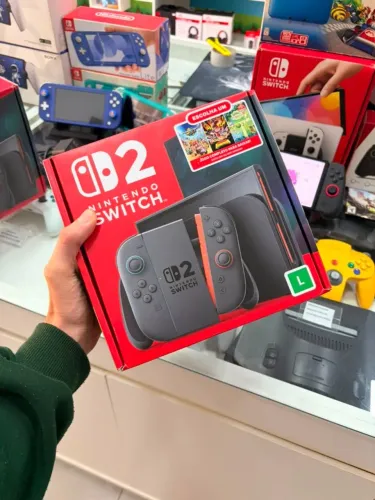 Nintendo Switch 2 NOVO opcao de 3 jogos pra escolha zero