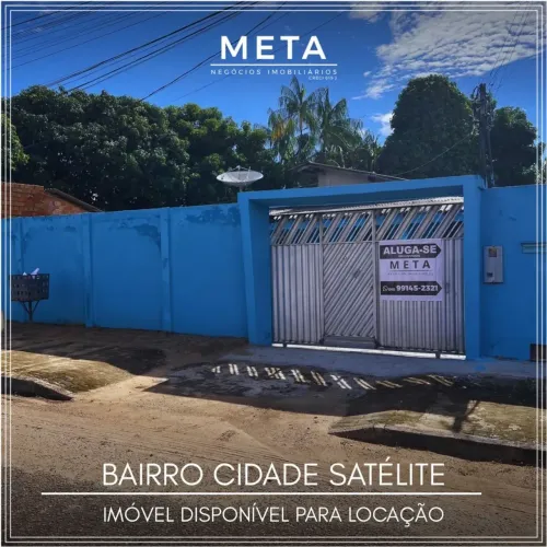 ALUGA-SE EXCELENTE CASA NO BAIRRO CIDADE SATÉLITE