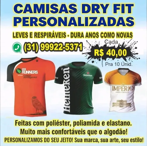 Camisa dry fit personalizada sublimação total
