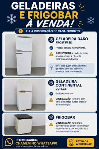 Geladeiras a venda LEIA A DESCRIÇÃO