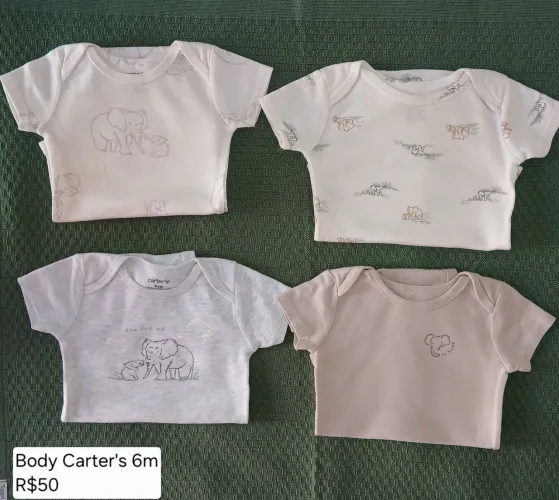 4 Bodys Carter's 6m Menino