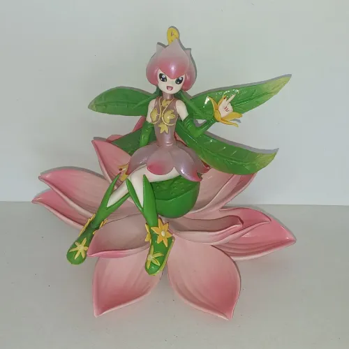 BONECA ACTION FIGURE DIGIMON FADA ROSA LILLYMON LILIMON COM FLOR