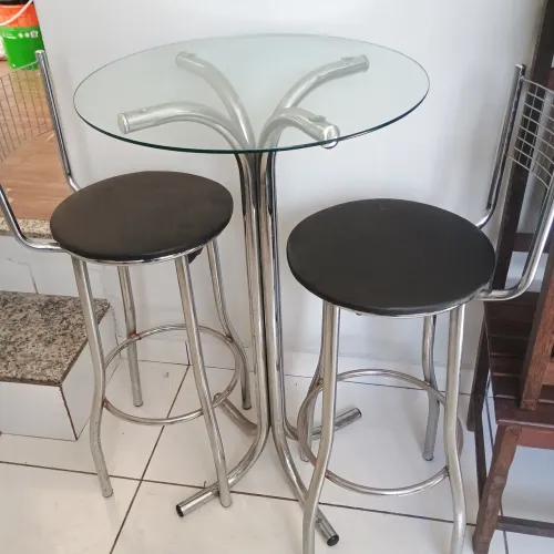 Conjunto de mesa bistrô alta