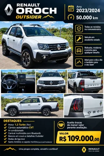 Renault Duster Oroch Outsider 1.3tce Flex Aut. 2024