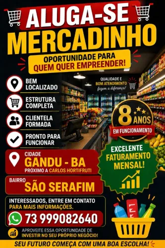 Alugo um mercadinho