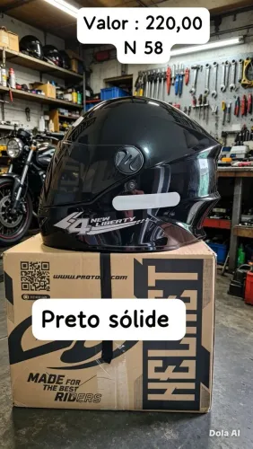 Capacete Black solid - ENT GRÁTIS 