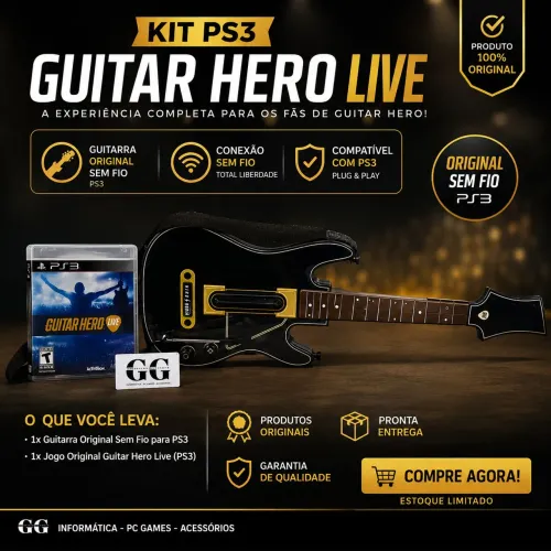 Kit Guitarra ps3 Guitar hero live