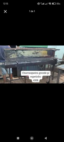 Churrasqueira grande pra espetinho 