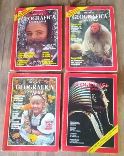 Lote de 4 Revistas Geográfica Universal - editora bloch