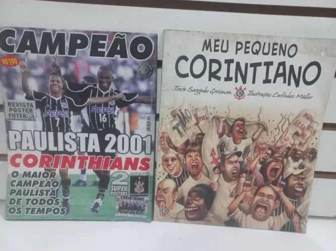 Livro meu pequeno Corintiano e poster 2001