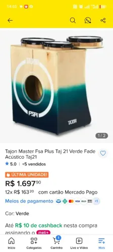 Tajon Master FSA Plus Taj 21 Verde fade acústico taj 21