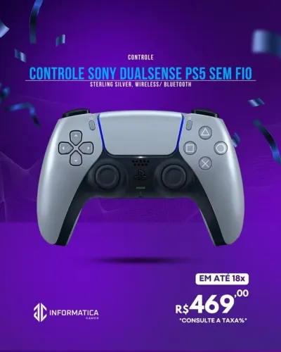 CONTROLE SONY DUALSENSE PS5 SEM FIO