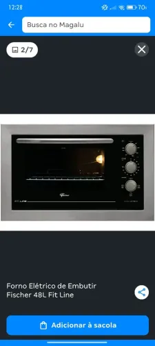 Forno Fischer 48L de embutir