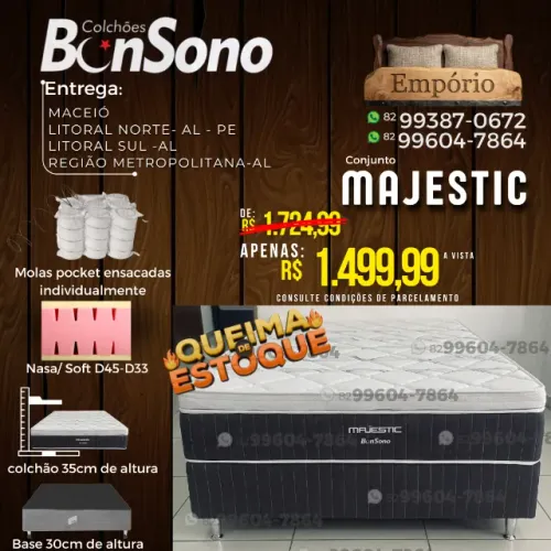 Cama casal D45 nasa promoção pocket ensacadas Bonsono conjunto pronta entrega limitada