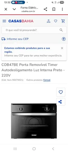 Forno elétrico de embutir consul