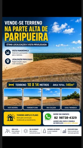 Terreno em PARIPUEIRA parte alta