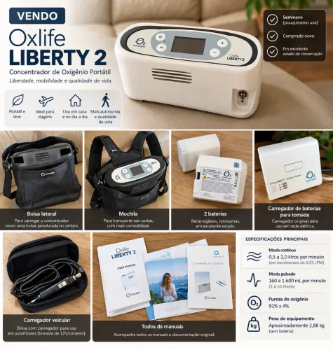 Concentrador portátil de oxigênio (última geração)