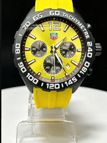 Relógio TAG Heuer F1 Amarelo com Pulseira de Silicone Envio Rápido