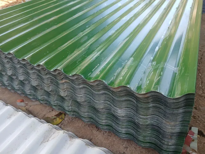 Telhas de zinco medida 1,37x1 verde 
