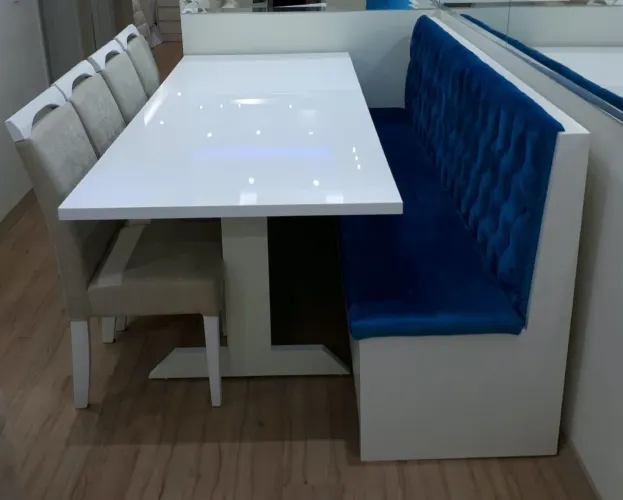 Mesa de Jantar Branca 8 Lugares