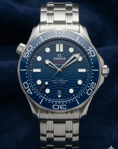Relogio Masculino Automático- Omega 007 - Azul - Prm AAA+