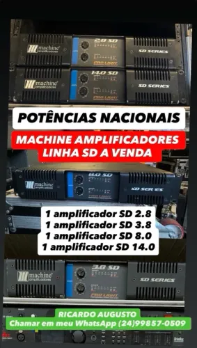 Potências machine amplificadores linha SD