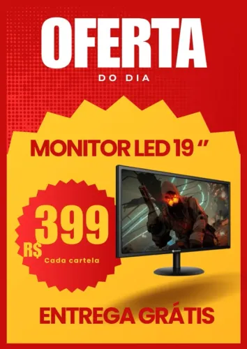 monitor led 19 polegadas lacrado  novo !