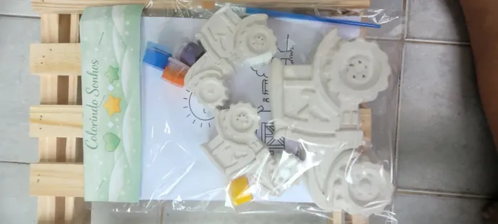 Kit  pintura  no gesso  artesanal 