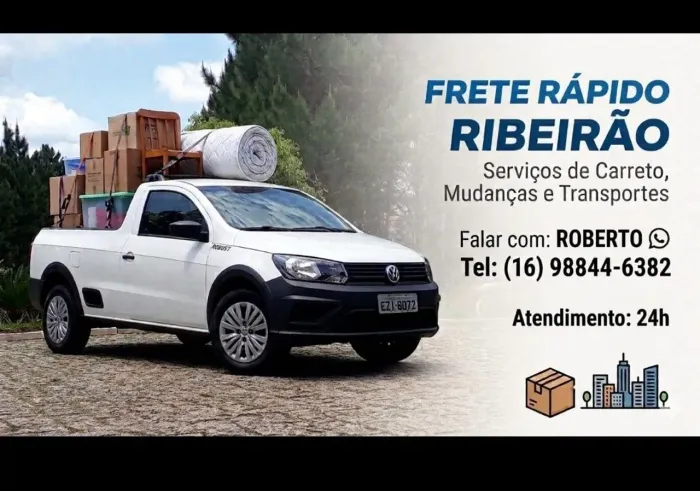 Frete a partir 60,00 Ribeirão Preto e região