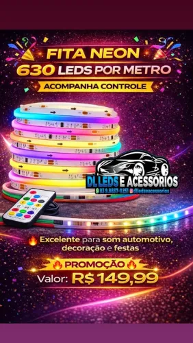 Fita neon acompanha central
