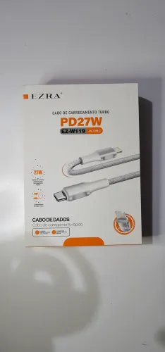 Cabo tipo c para iphone lightning Carregador Turbo 27w