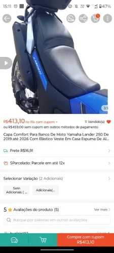 Capa comfort para Lander 250