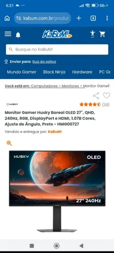 Monitor OLED husky 240mhz