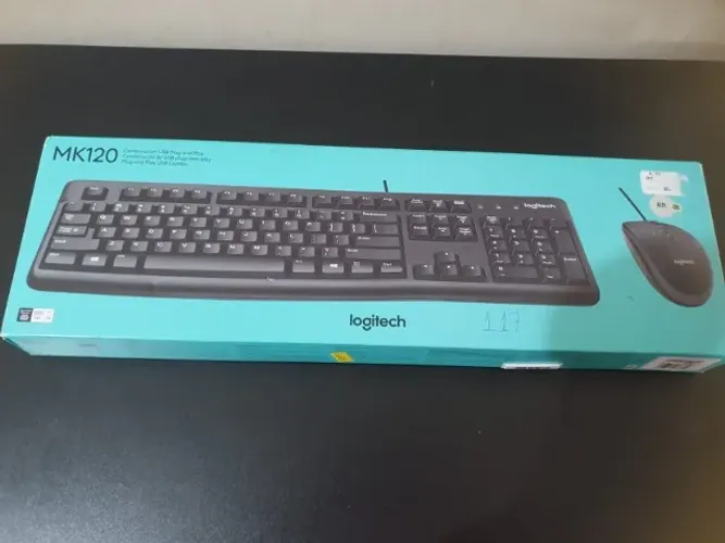 KIT Teclado e Mouse USB MK120 Preto Logitech